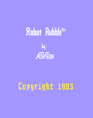 Robot Rubble V3 Title Screen